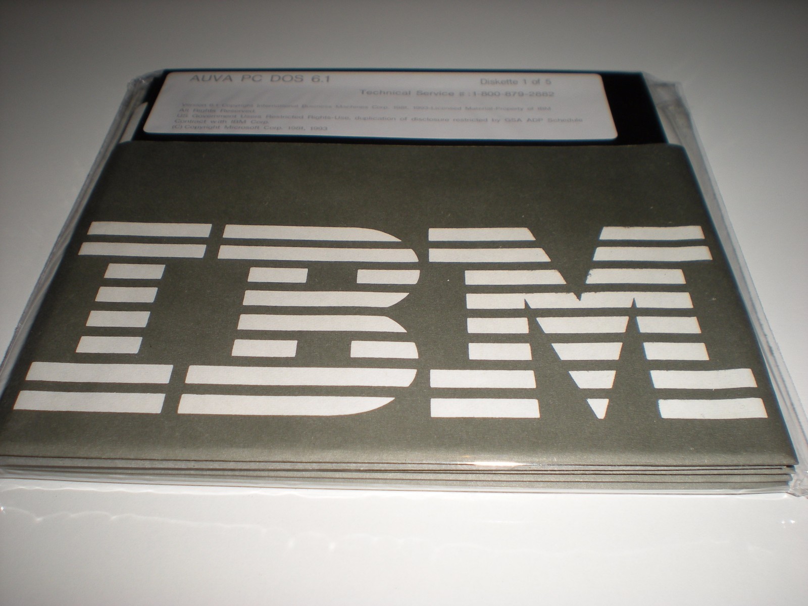 IBM PC-Dos 6.1 on 5.25" HD disks. New. Disks only. Genuine. Similar to MS-Dos.