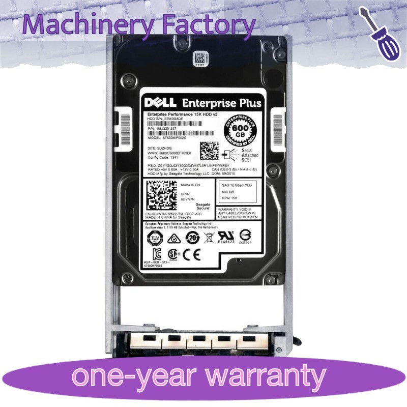New Dell Enterprise Plus 600GB 15K 12Gbps 2.5" SAS Hard Drive ST600MP0025 DYN7N