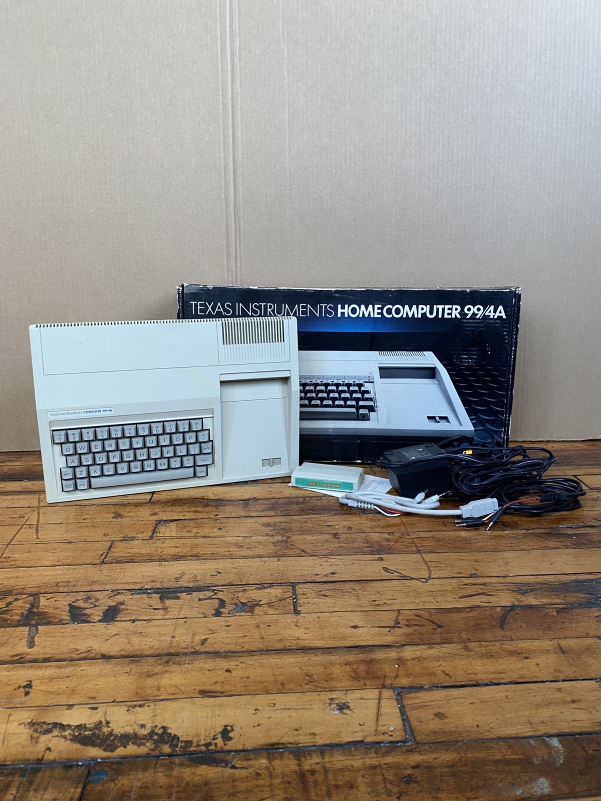 Vintage Texas Instruments TI-99/4A Computer with 1 Game, Original Box and Cables