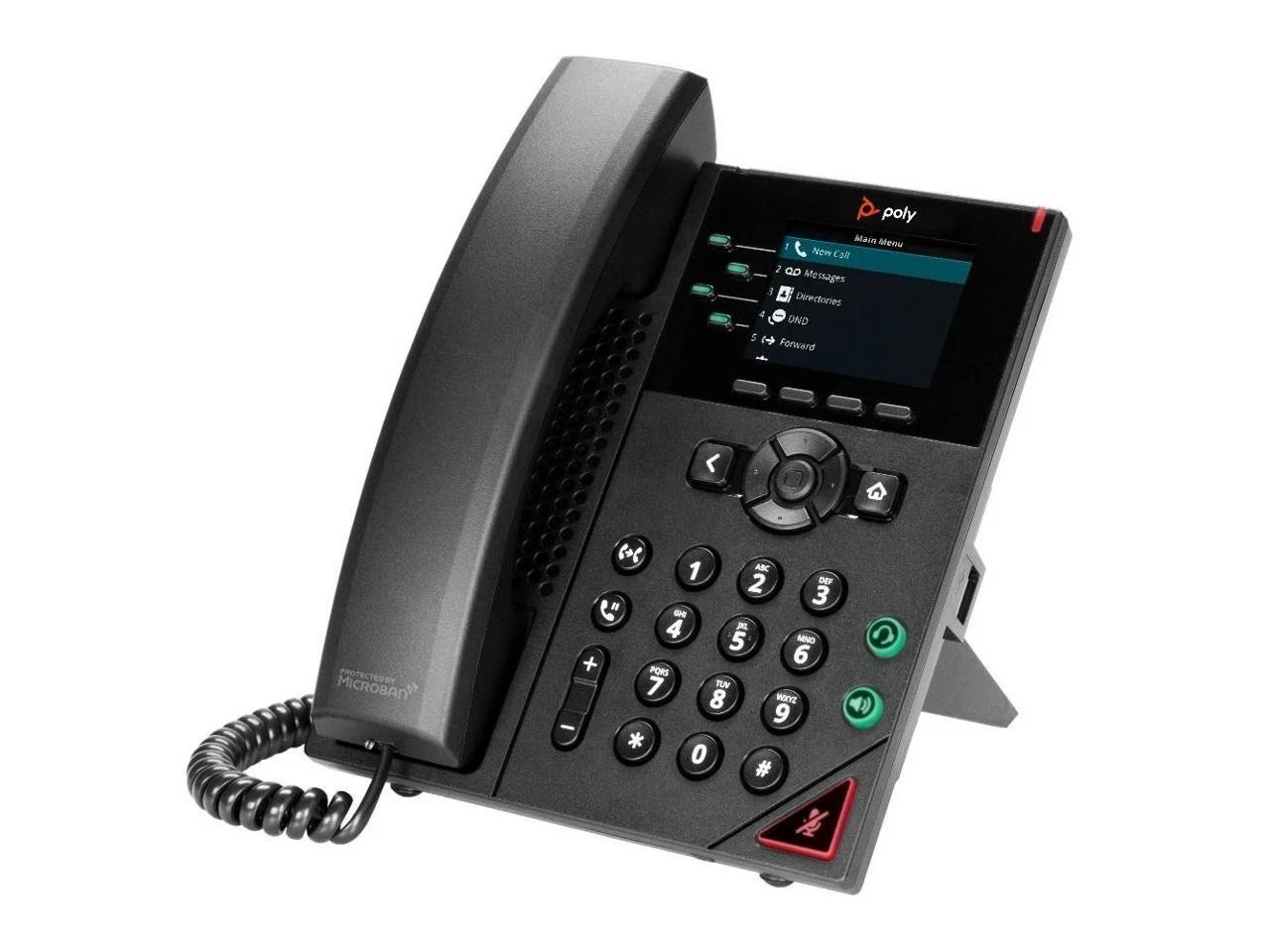 HP Poly VVX 250 IP Phone Corded- Corded Desktop Wall Mountable Black Model