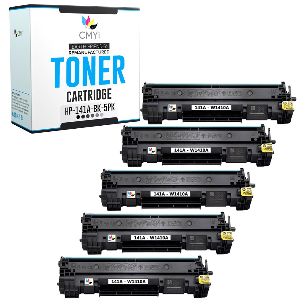 CMYi 5-PK Replacement 141A Toner Cartridges for HP LaserJet M110 M110w MFP M139