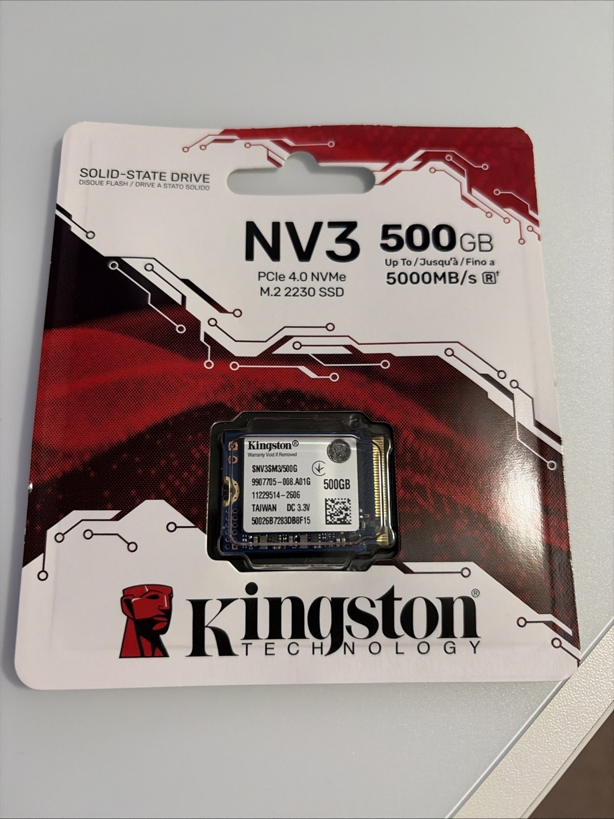 Kingston 500GB NV3 M.2 2230 NVMe PCIe 4.0 Internal SSD