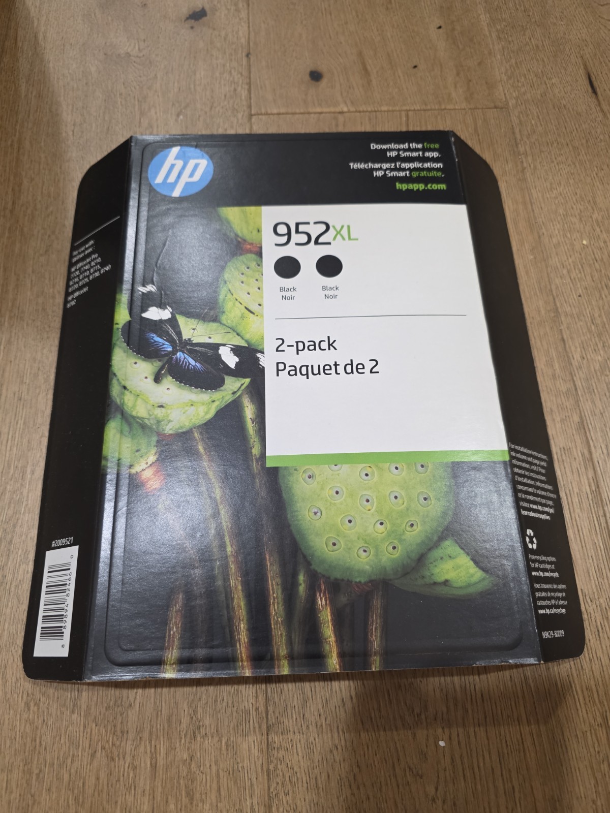 Genuine HP 952XL Black Ink Cartridge 2-Pack N9K29BN Exp Oct 26 - New Sealed