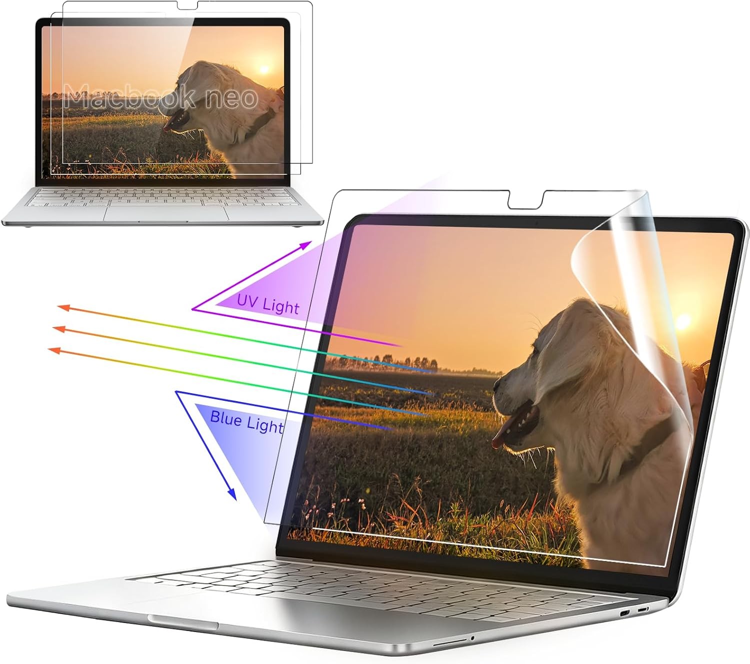 2 Pack Blue Light Screen Protector for MacBook Neo 13-inch A18 Pro