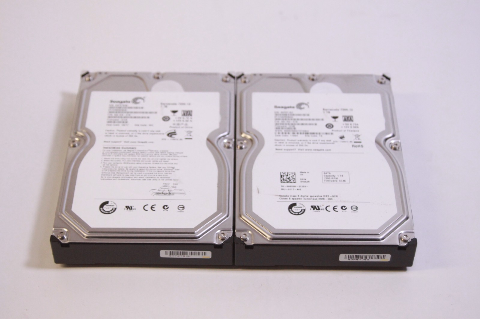 2x Seagate Barracuda ST31000528AS 1 TB 3.5" SATA Hard Drives HDD