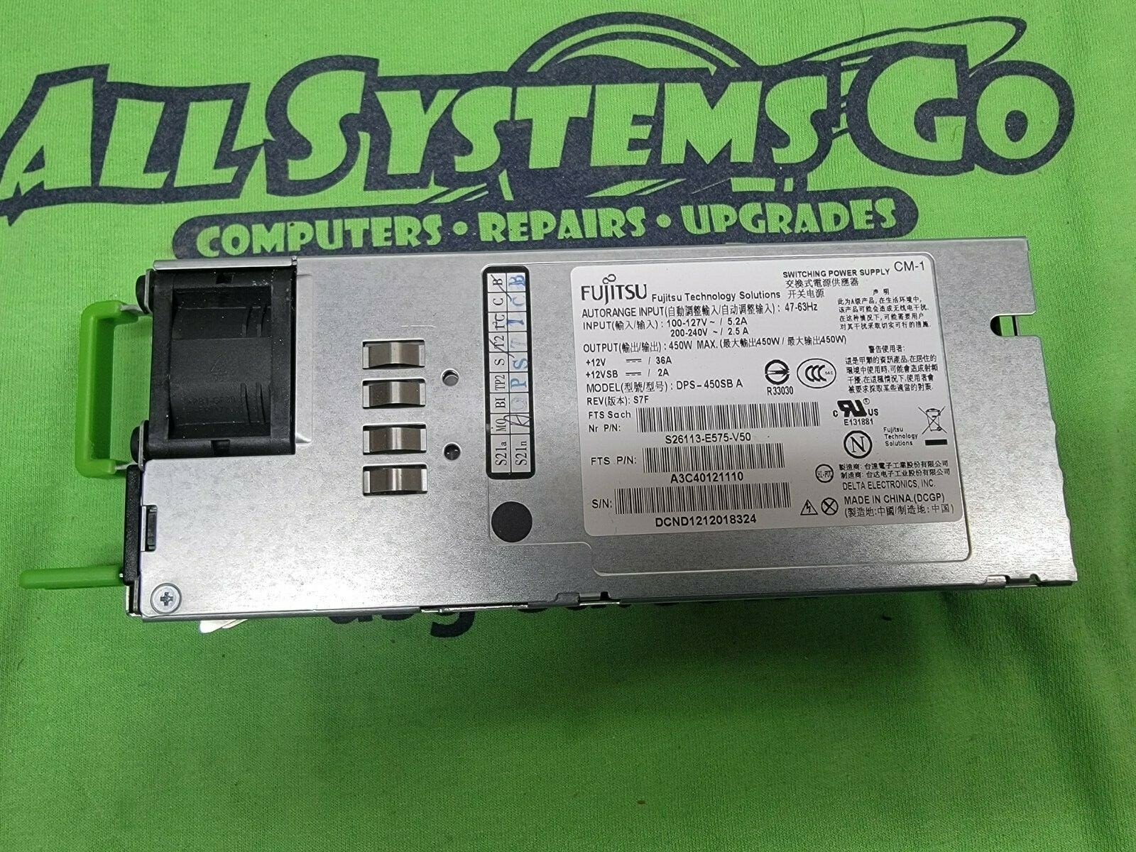 Fujitsu DPS-450SB 450W 12V 36A Power Supply A3C40121110