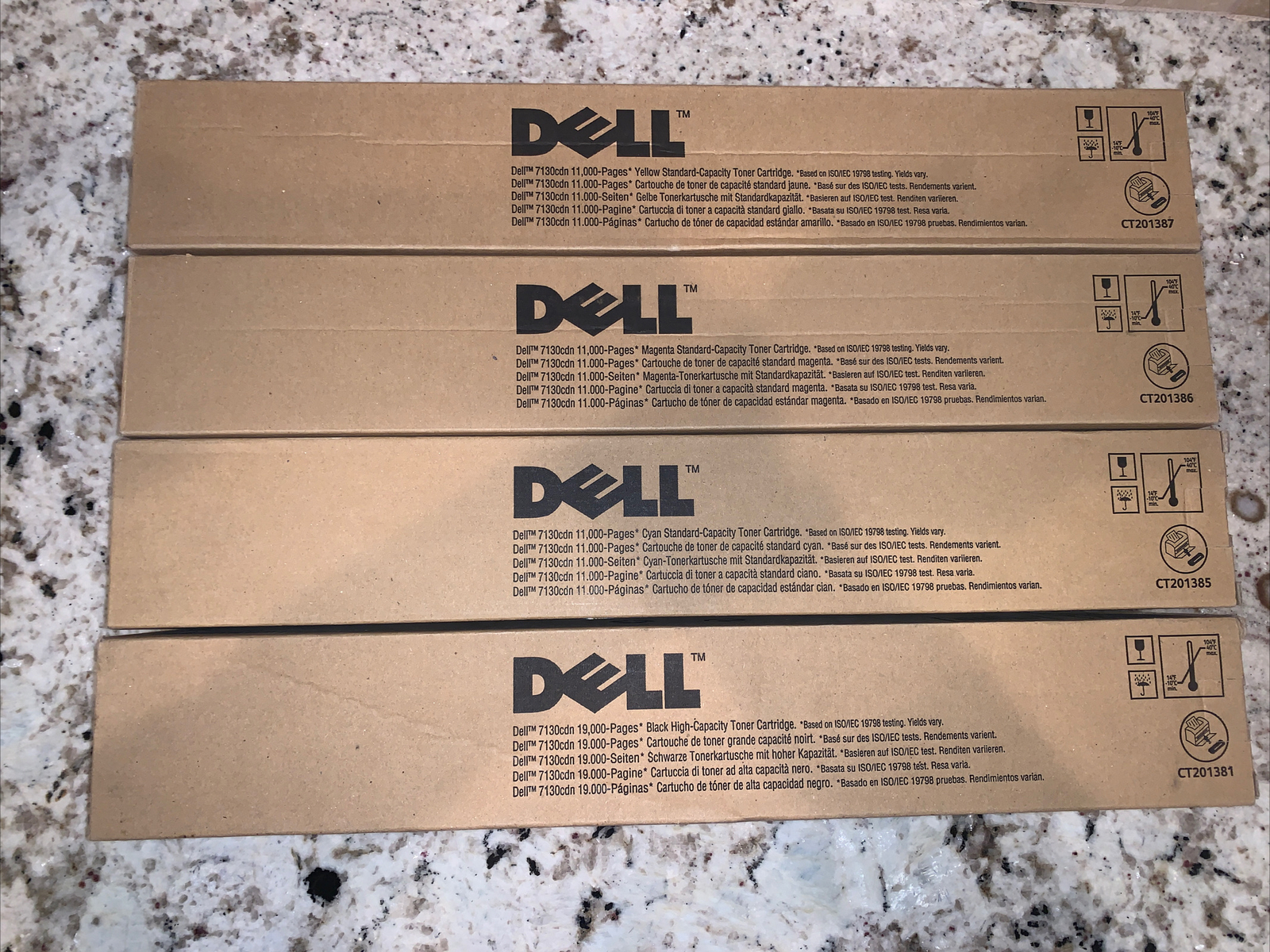 Dell  Toner Set Dell 7130cdn Genuine 3GDT0 05C8C Y7NPH 3DRPP