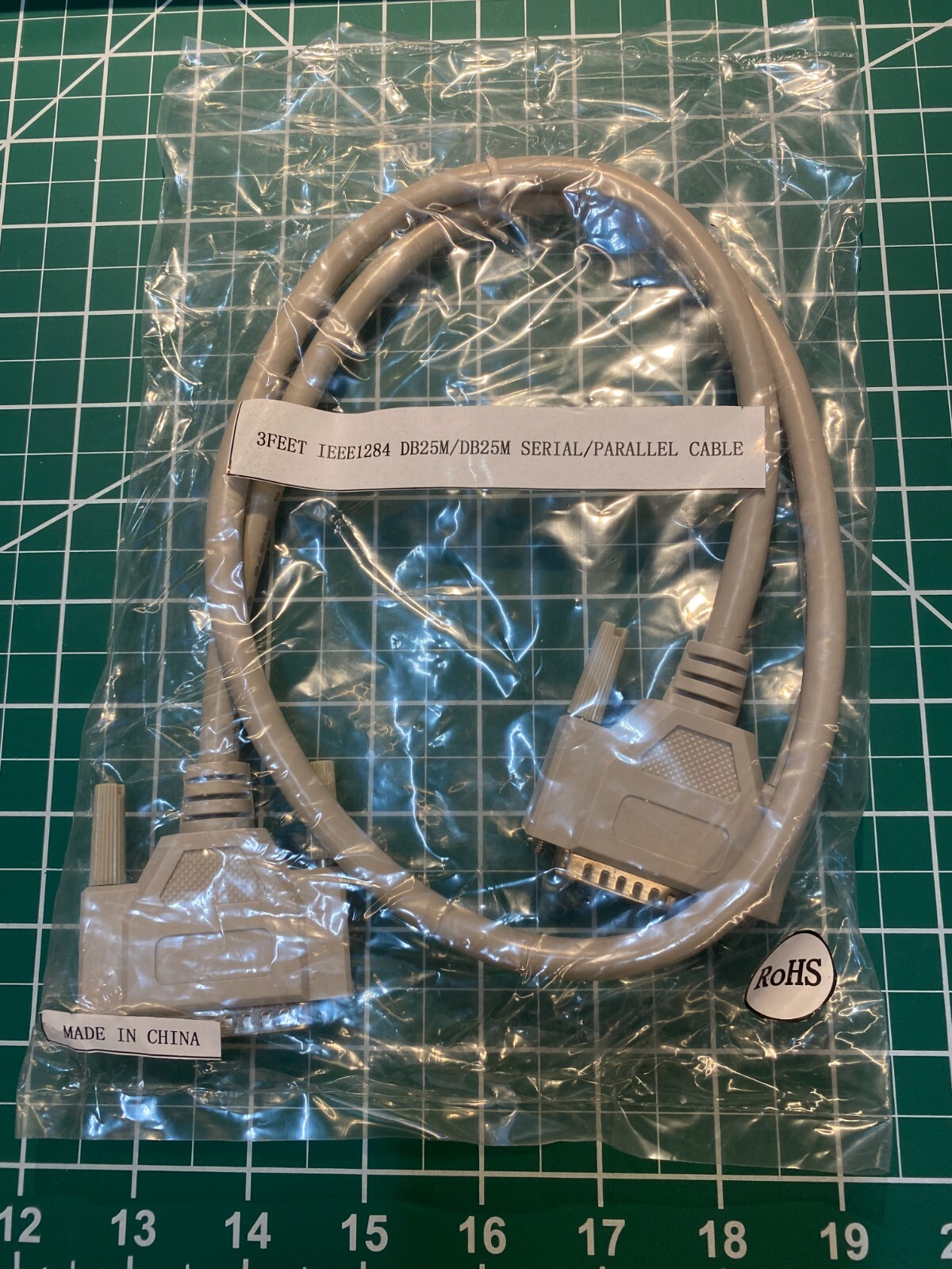 IEEE1284 DB25M/DB25M SERIAL/PARALLEL CABLE 3FT