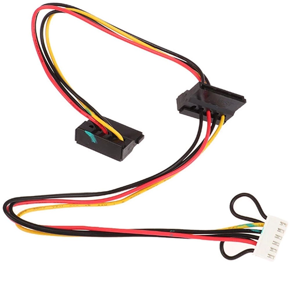 1/2PC 6 Pin To 2-Port HDD SATA Power Socket Cable Conector For Acer Computer NEW