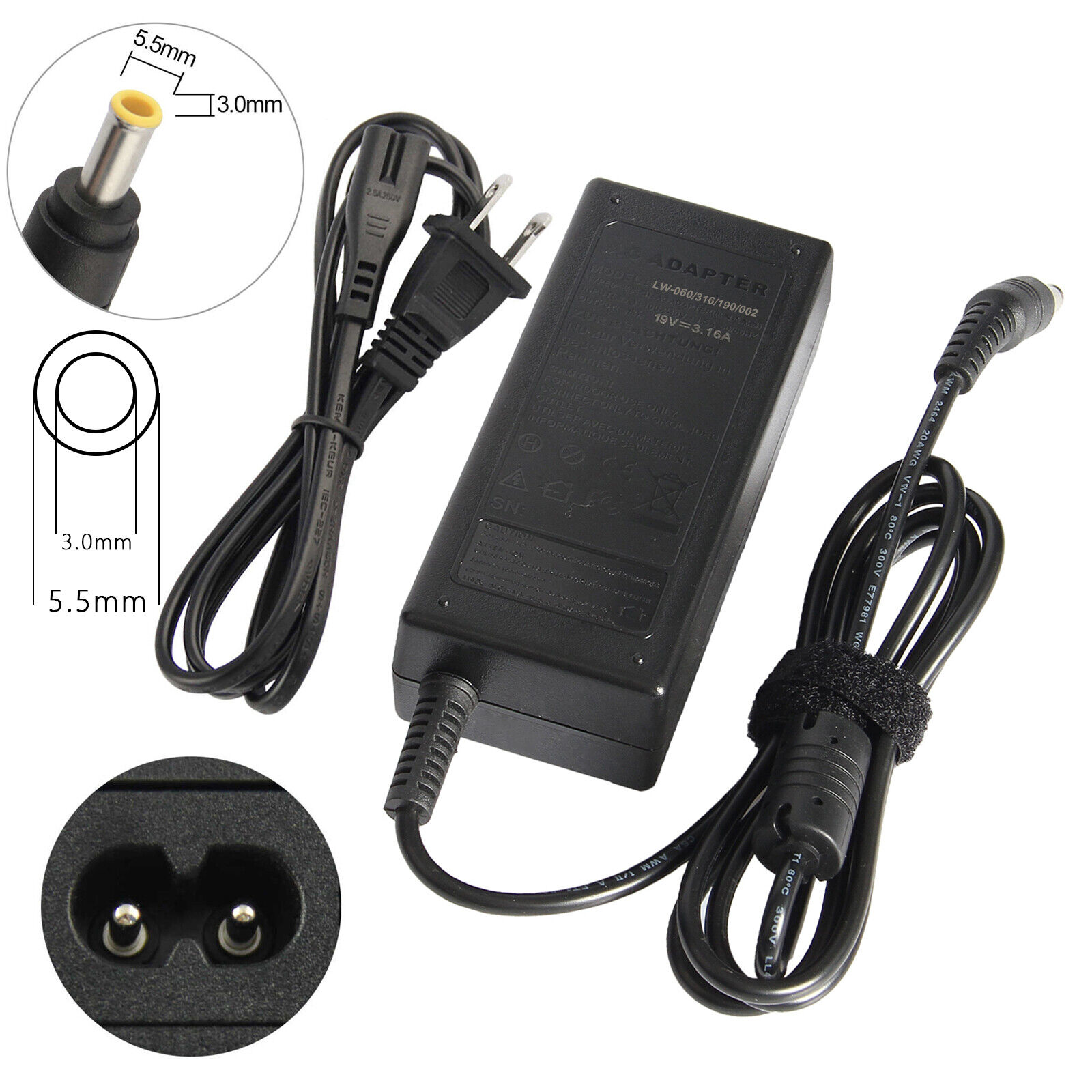 Laptop Charger AC Adapter For Samsung Series 5 NP510R5E NP530E5M NP530U4C