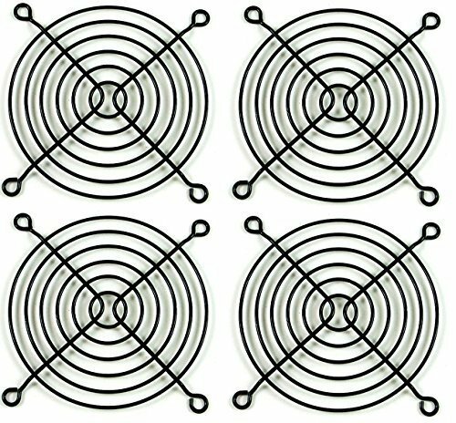80mm Wire Computer Case Fan Grill / Guard - Black (Set of Four)