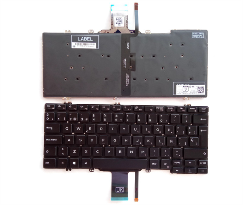 0DTF98 NEW Dell Latitude 7300 5300 2-in-1 SP keyboard DTF98