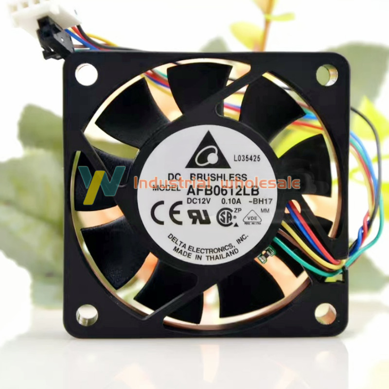 1PC brand new DELTA AFB0612LB DC 12V 0.1A 60x60x15mm 6015 60mm 3Pin Wire Fan