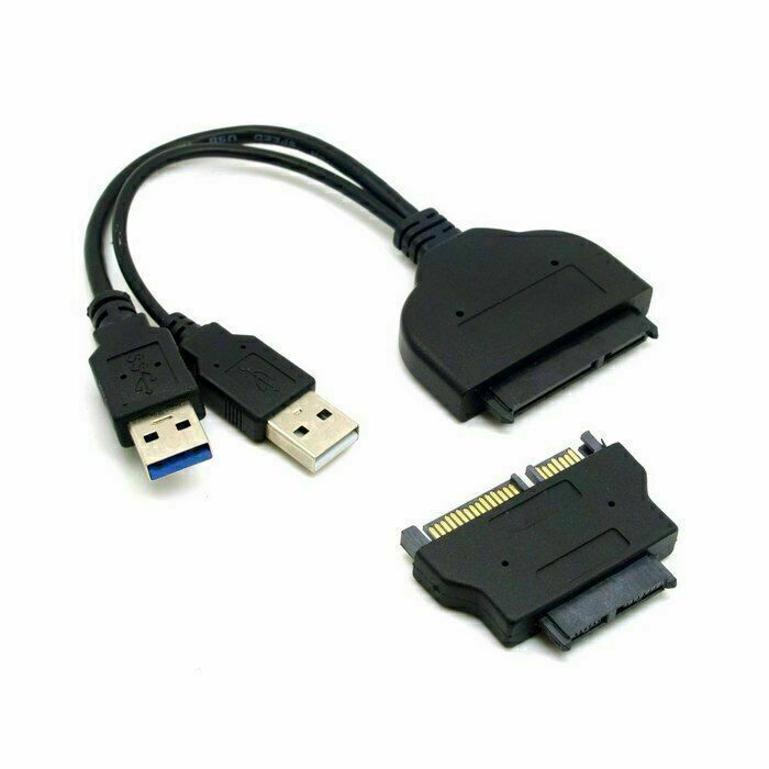 Cablecc 1set USB 3.0 to SATA 22Pin  SATA to 16Pin Micro Adapter for 1.8