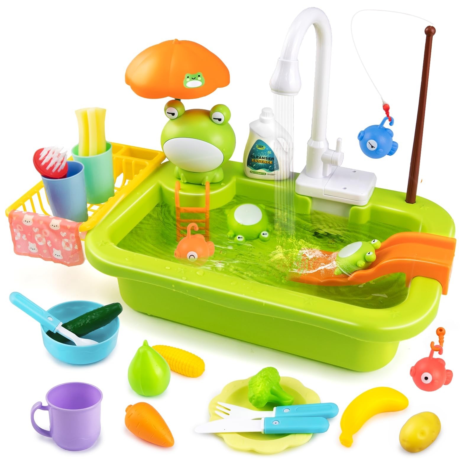 Play Sink with Running Water,Kids Sink Toy with Automatic Water Cyc... Fast Ship