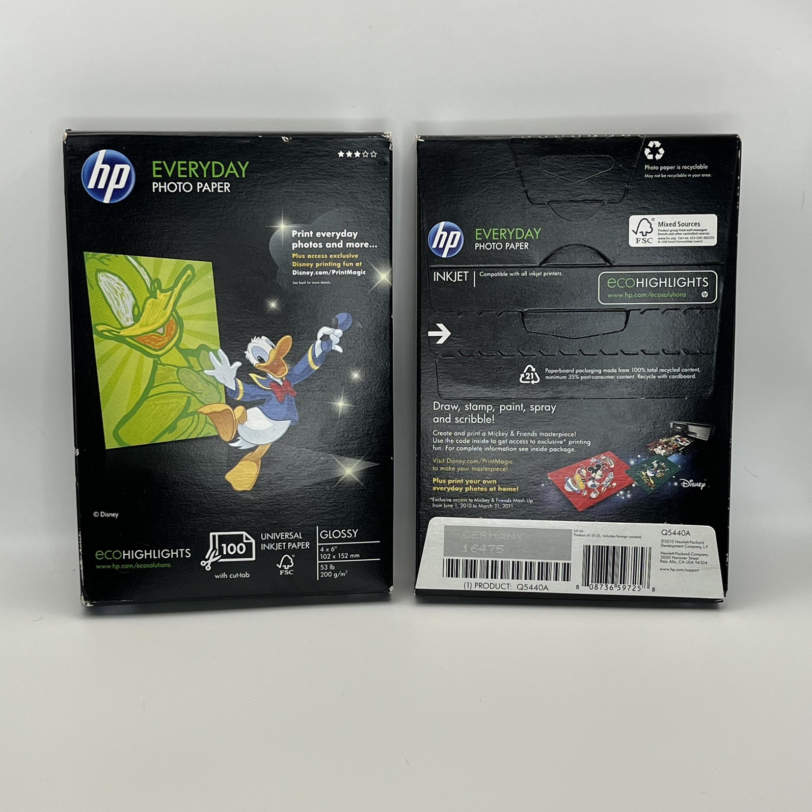 HP Everyday Glossy Photo Paper 4x6 100 Sheets Lot of 2 Sealed 200 Total