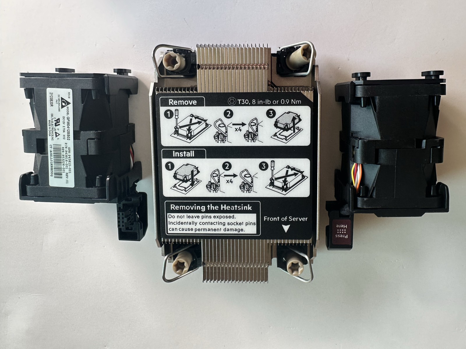 New HP DL360G11 Cooler heatsink P53226-001 Fan P53219-001-