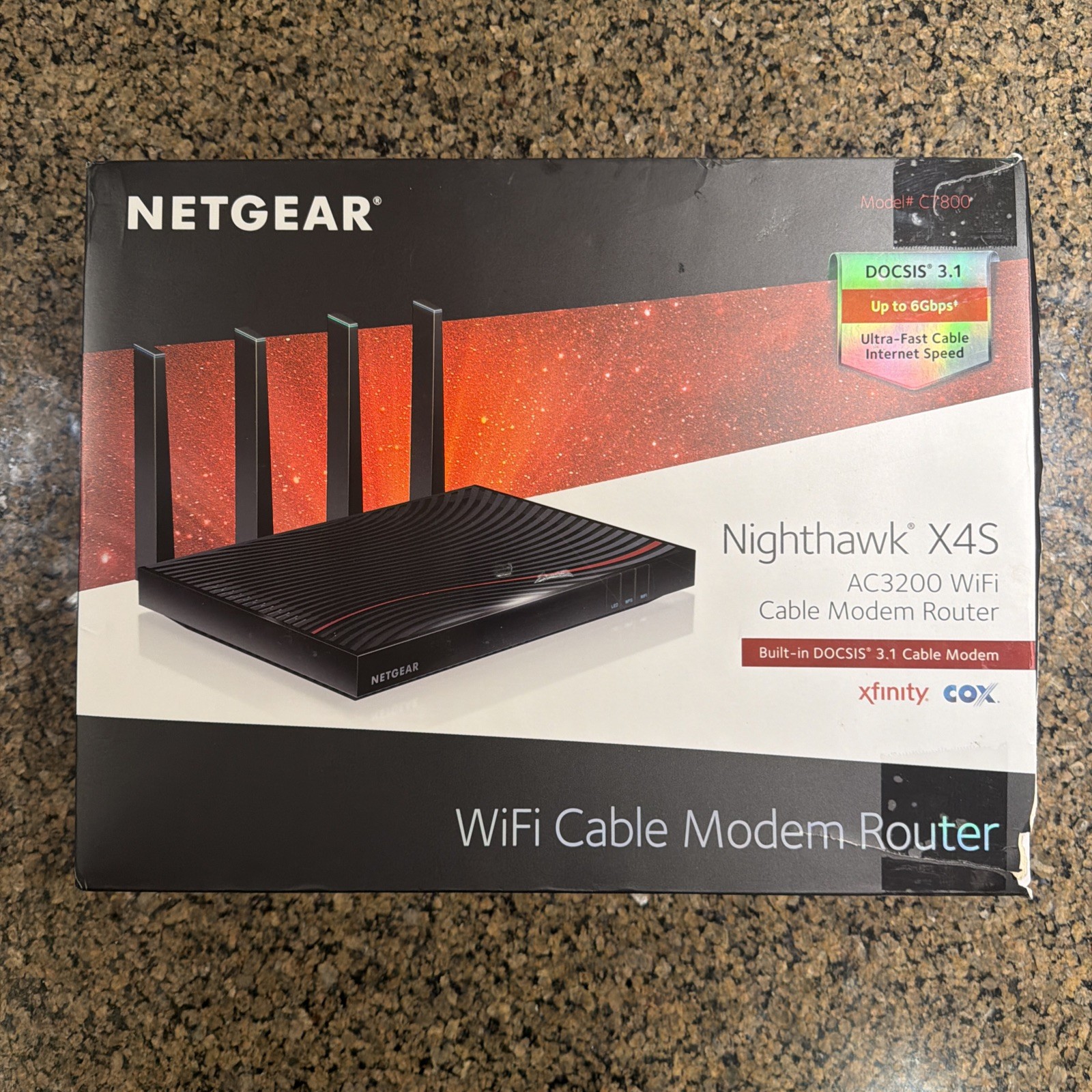 NETGEAR Nighthawk X4S C7800 AC3200 DOCSIS 3.1 Modem Router New Open Box Xfinity
