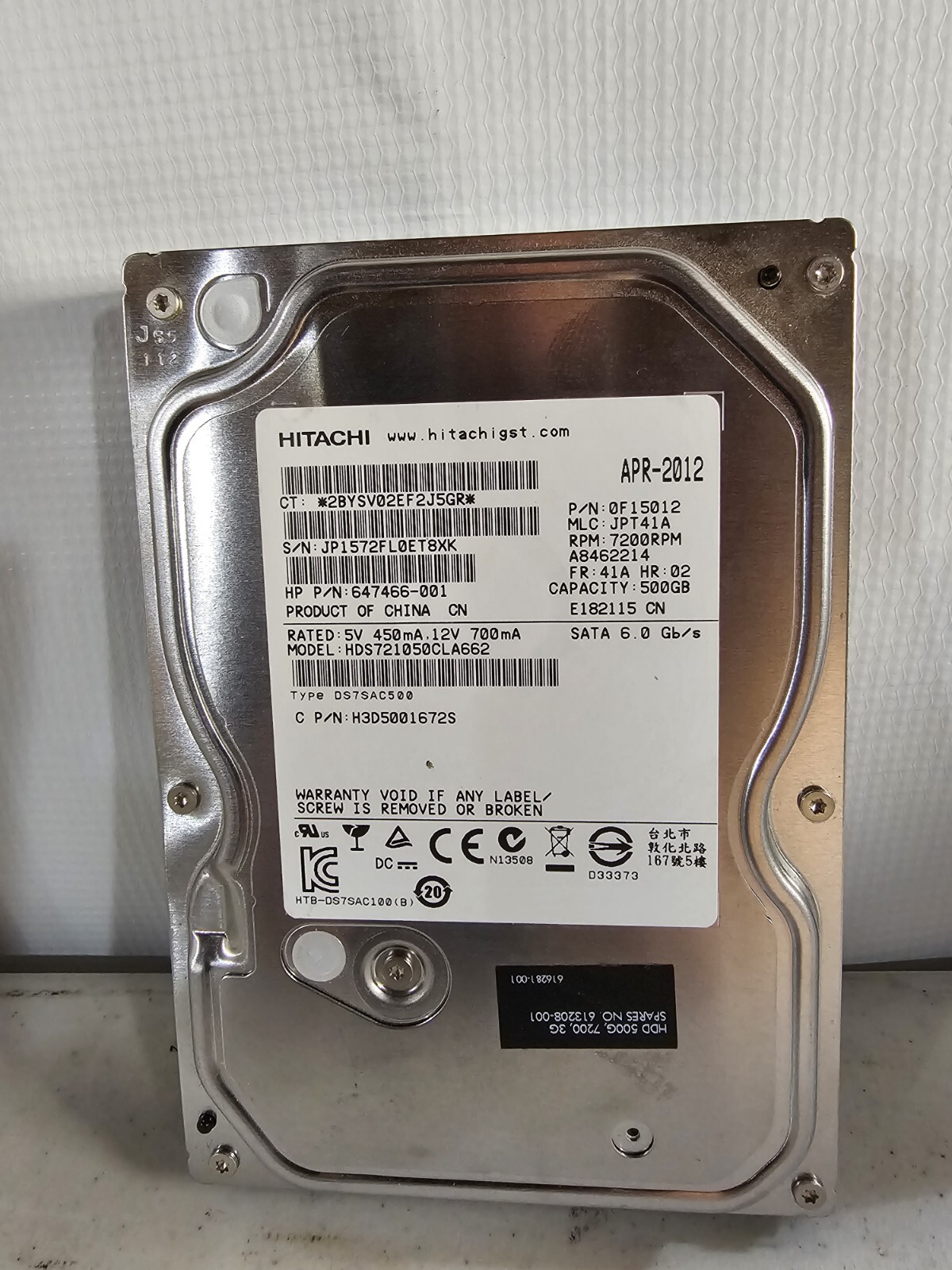  Hitachi HDS721050CLA662 500GB Hard Drive