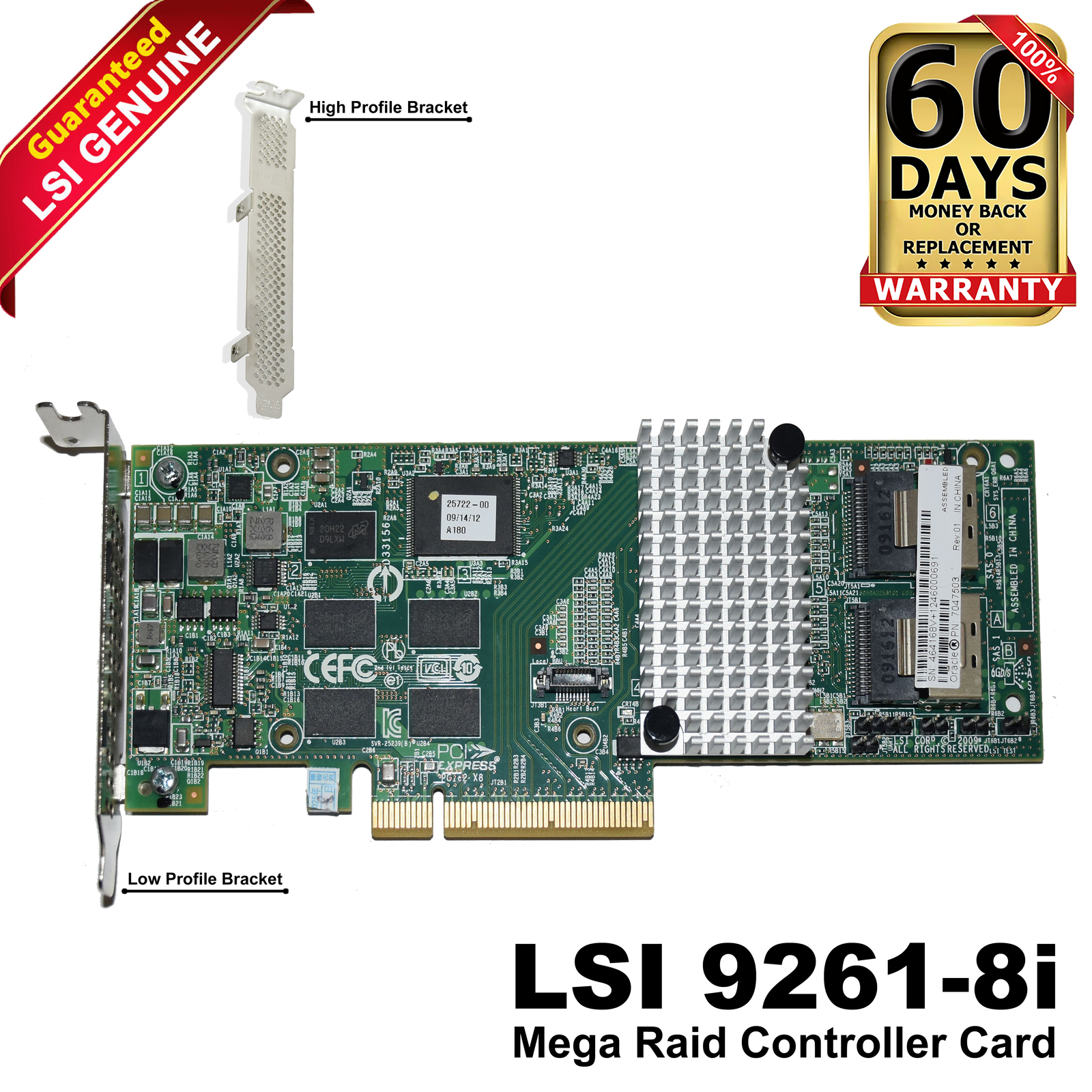 Oracle LSI MegaRAID 9261-8i SAS 6Gbps 8-Ports PCIe 2.0 x8 RAID Controller 047503