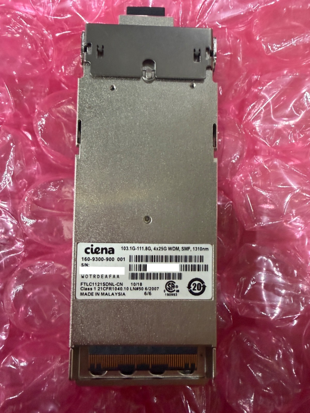 Ciena 160-9300-900 CFP2 103.1G-111.8G 4X25G LR4 WDM OTU4 WOTRDEAFAA