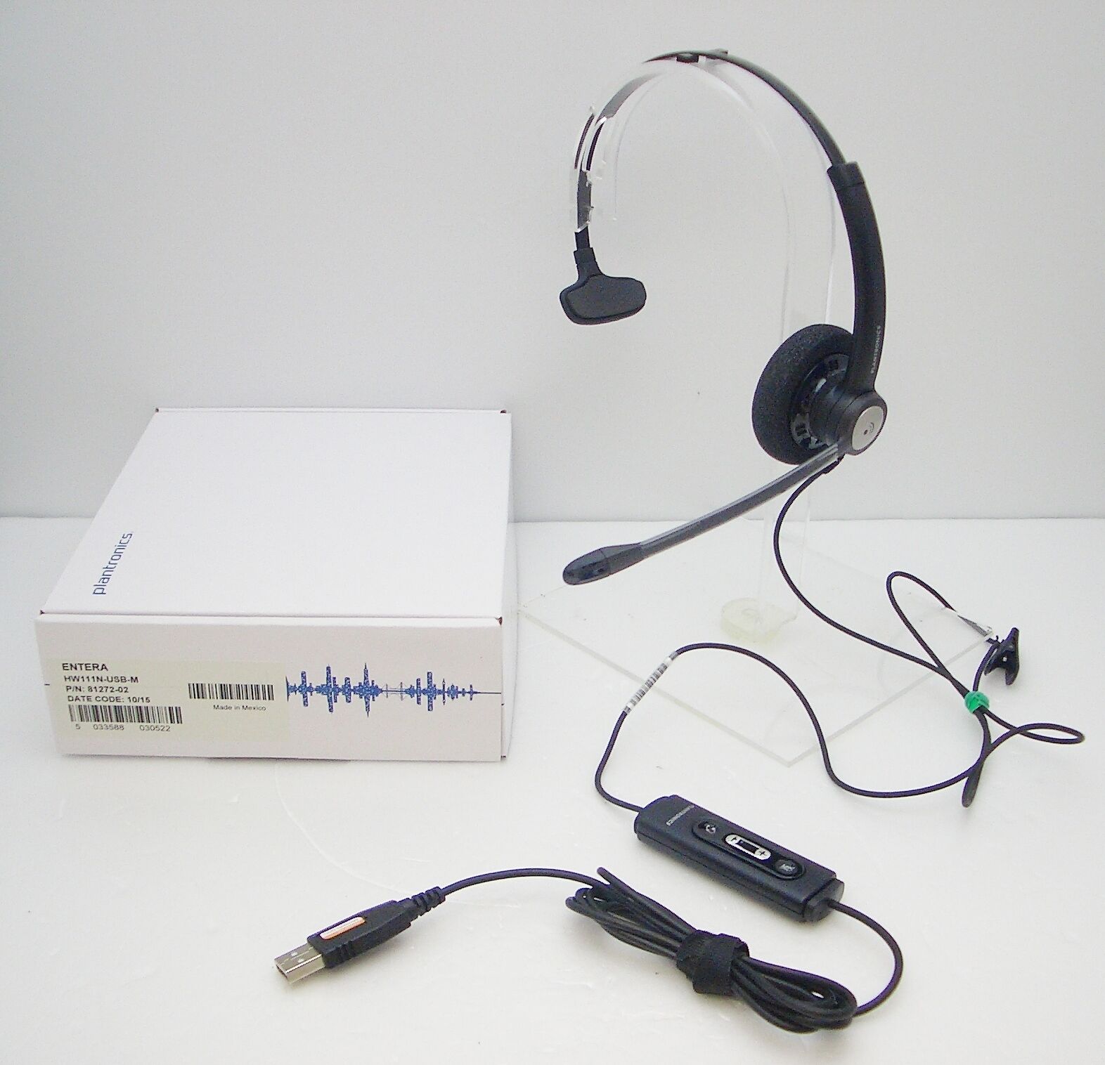 Plantronics Entera HW111N-USB-M Mono MOC Wideband Noise-Canceling PC Headset