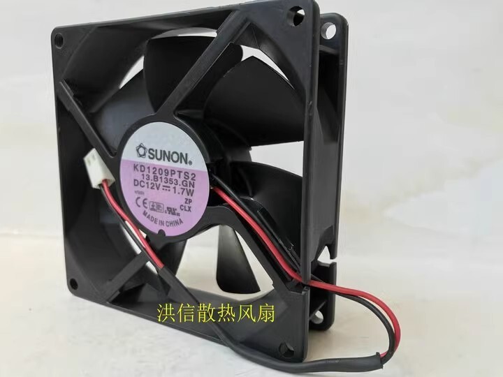 SUNON KD1209PTS2 9025 DC12V 1.7W 9CM 2-Pin Power Supply Cooling Fan