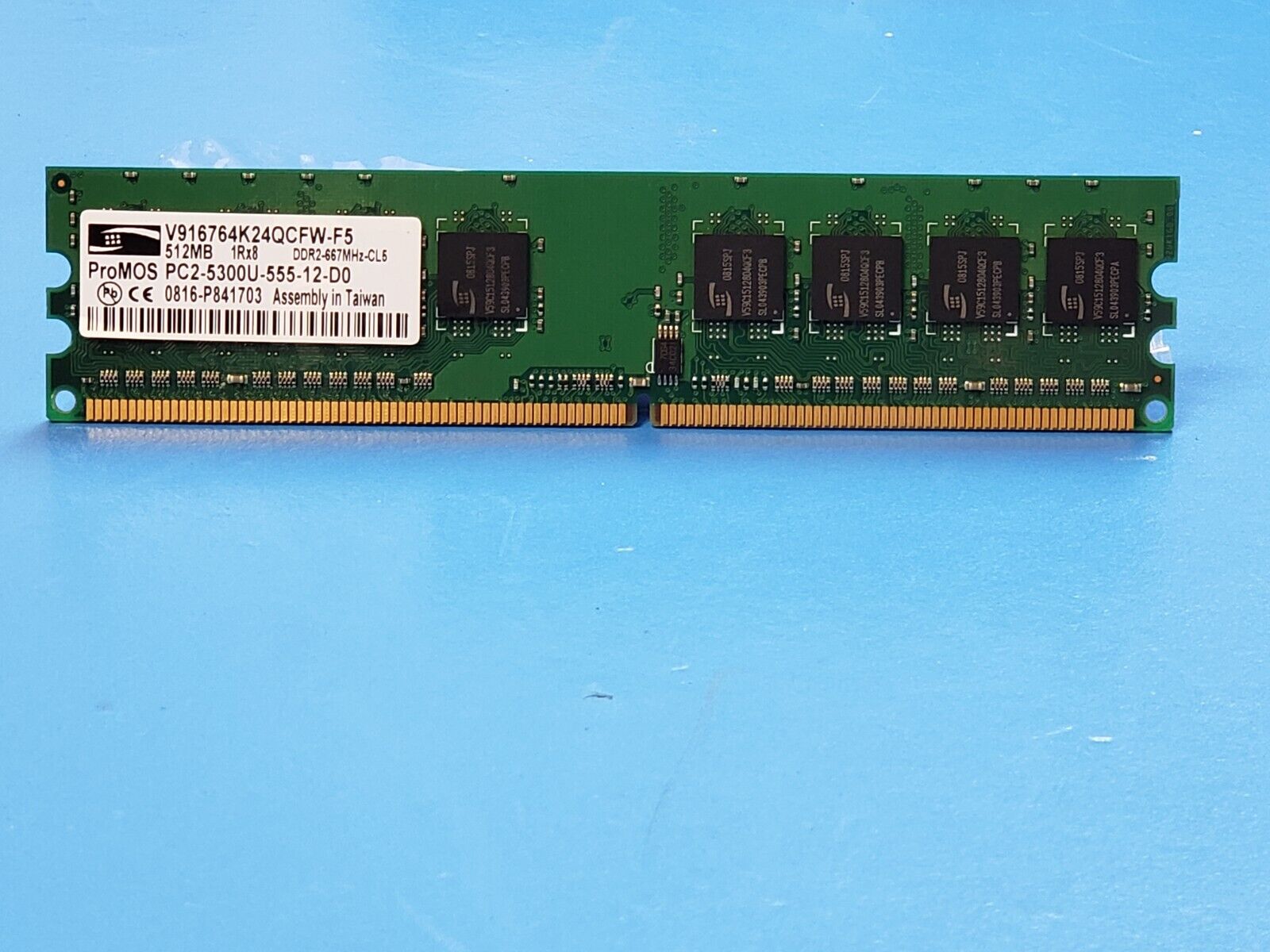 ProMOS 0816-P841703 DDR2-667 512MB 1Rx8 PC2-5300U-555 Memory
