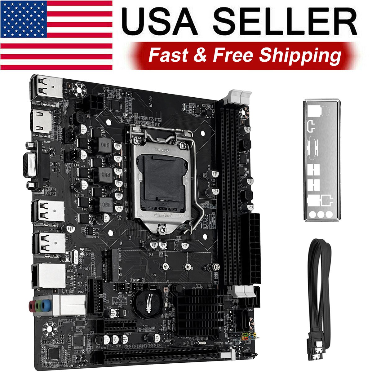 LGA 1155 Motherboard H61C DDR3 ITX NVMe/SATA M.2 for Intel 2nd/3rd CPUs