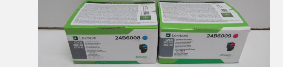 New 2PK Genuine Lexmark XC2130 XC2132  Toner  24B6008 24B6009