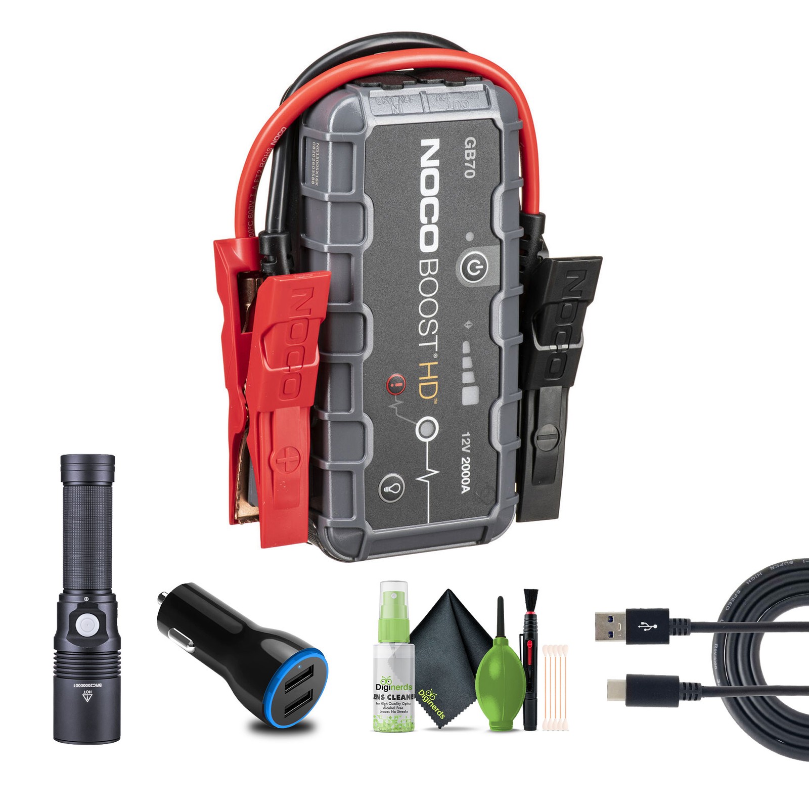 NOCO Boost HD GB70 2000A UltraSafe Car Battery Jump Starter, 12V Battery Booster