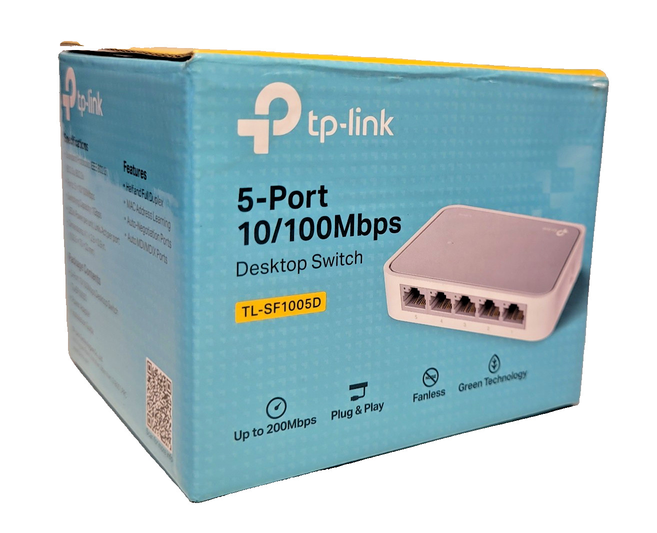 Lot of 8 - TP Link 5 Port TL-SF1005D 10/100 Mbps Desktop Switch (7 New - 1 open)