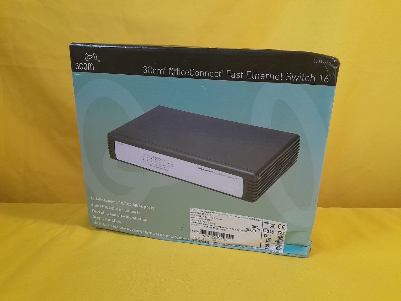 3Com OfficeConnect Fast Ethernet 16 - Port Switch - Brand New - DM