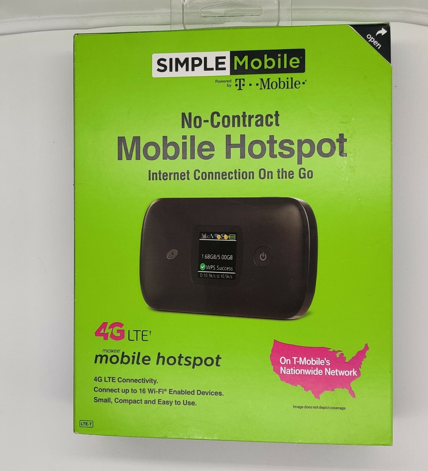 Simple Mobile Moxee Hotspot Wi-Fi 4G LTE 256MB Black - Used. NO SIM CARD