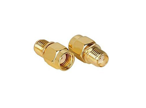 SMA Female to SMA Male adapter 50 ohm gold