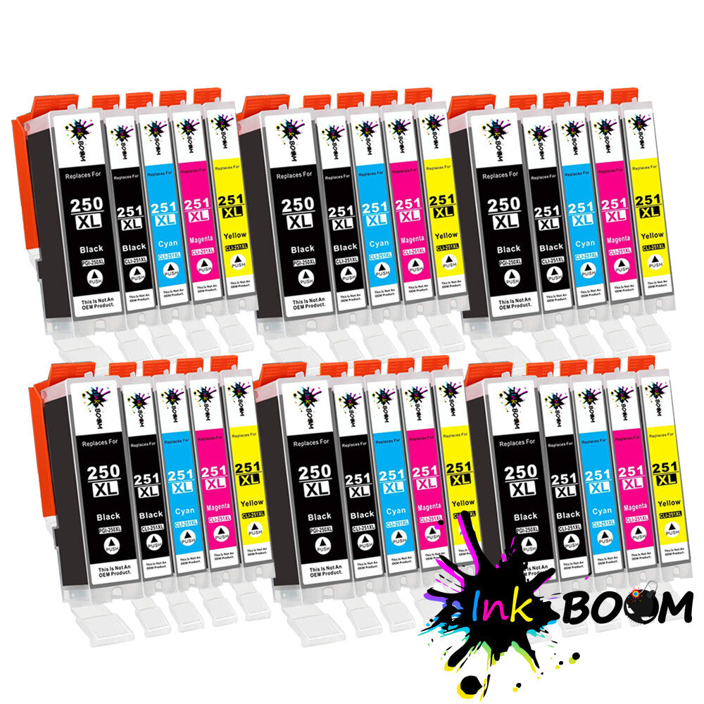 30 Ink Cartridge for PGI-250 CLI-251 PIXMA IP8720 MG5520 MG6620 MG7120 MX922