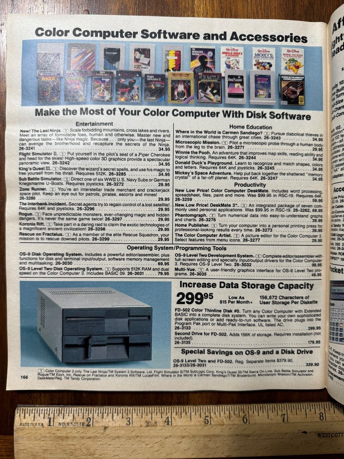1989 Radio Shack Catalog Vintage PC Games Robots Hand Held Electronic Games