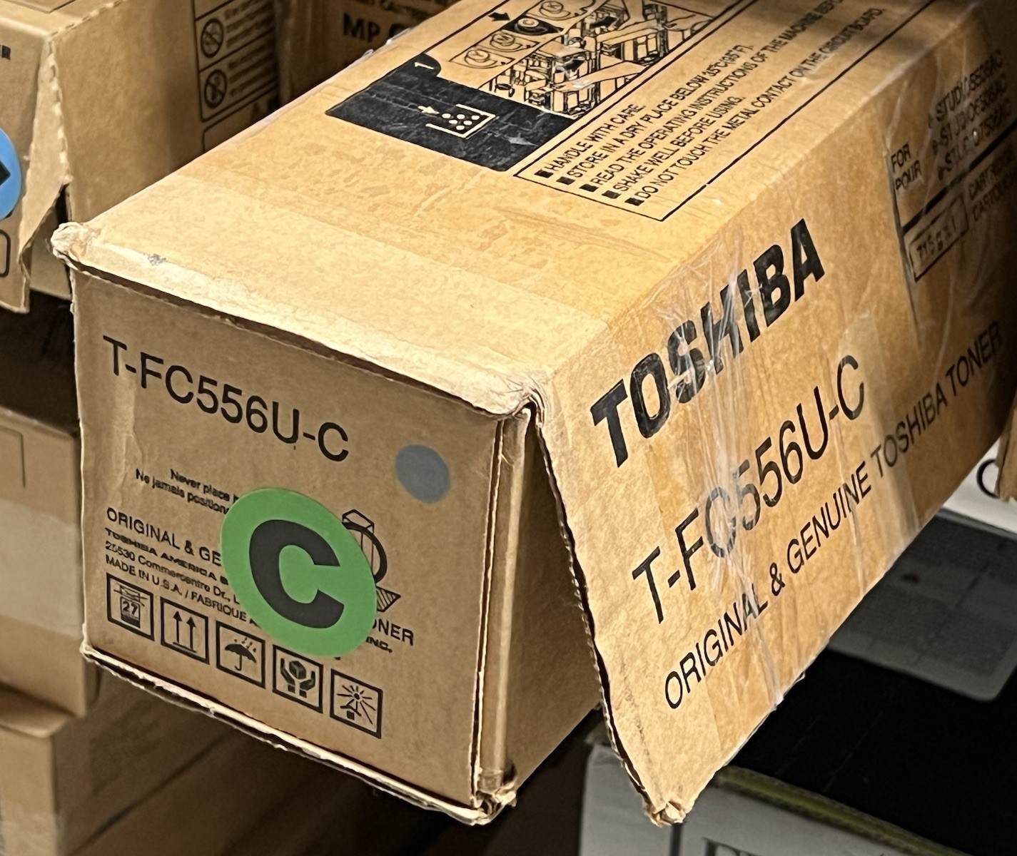 Genuine Toshiba TFC556UC Cyan Toner Cartridge OEM-Open Box