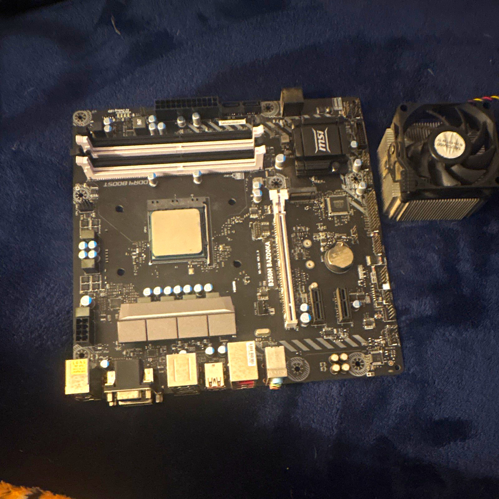 MSI B350M BAZOOKA MicroATX AM4 Motherboard + Ryzen 5 1400 3.2GHz Cooler