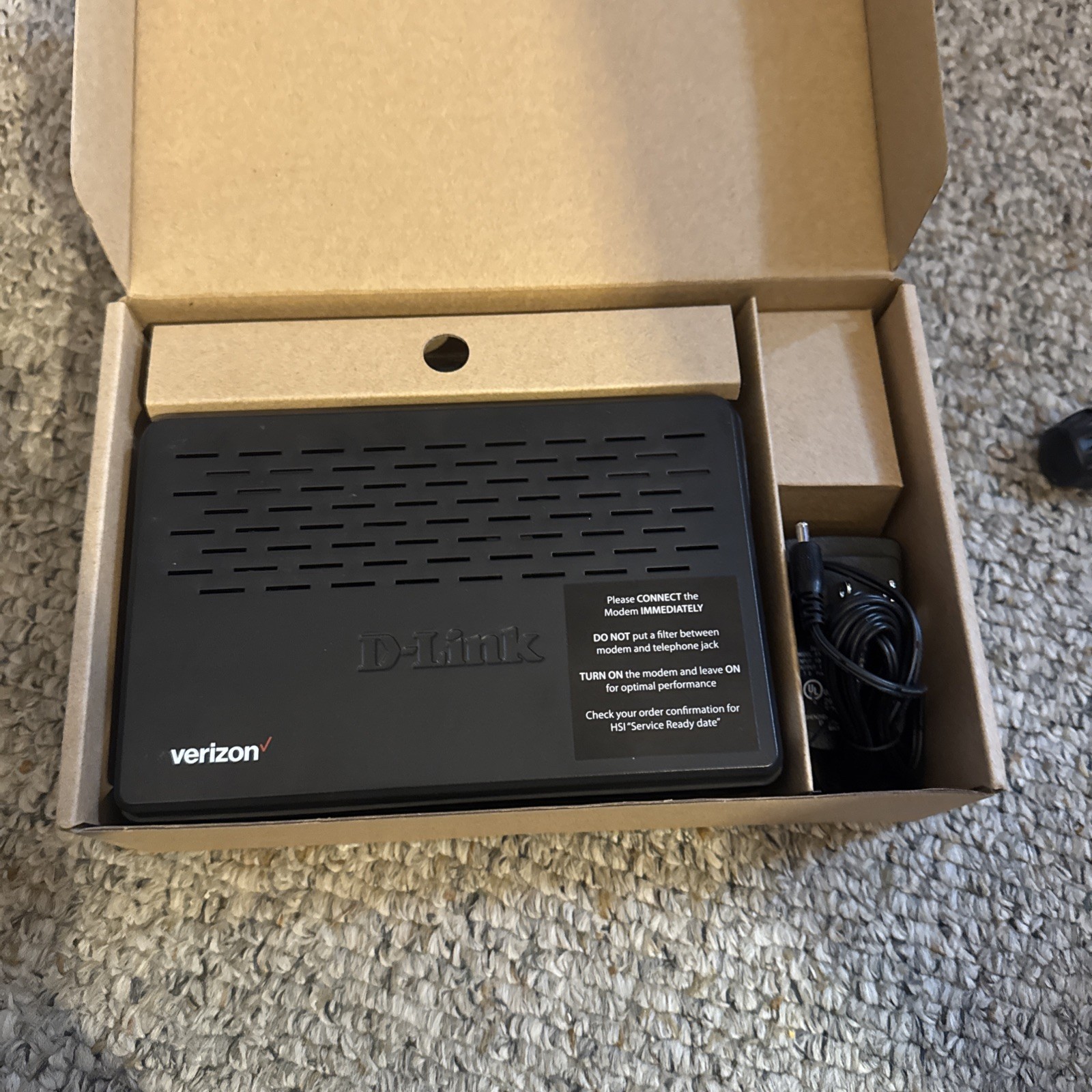 Verizon D-Link DSL-2750BVOL 4-Port Wireless Modem Router