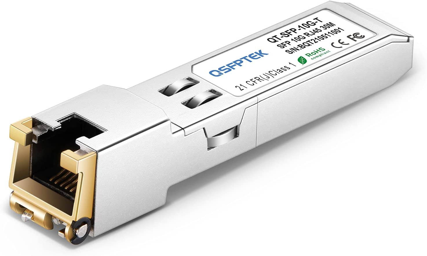 10GBASE-T SFP+ to RJ45 Module, 10Gb Copper RJ-45, Mini Gbic SFP to Ethernet Net