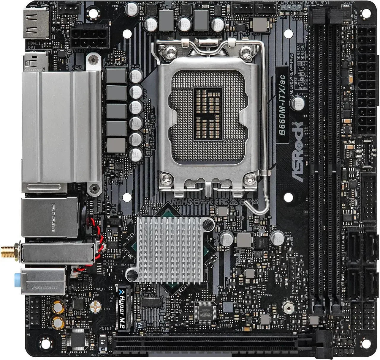 ASRock B660M-ITX/AC LGA 1700 Intel B660 DDR4 SATA 6Gb/s Mini ITX Motherboard
