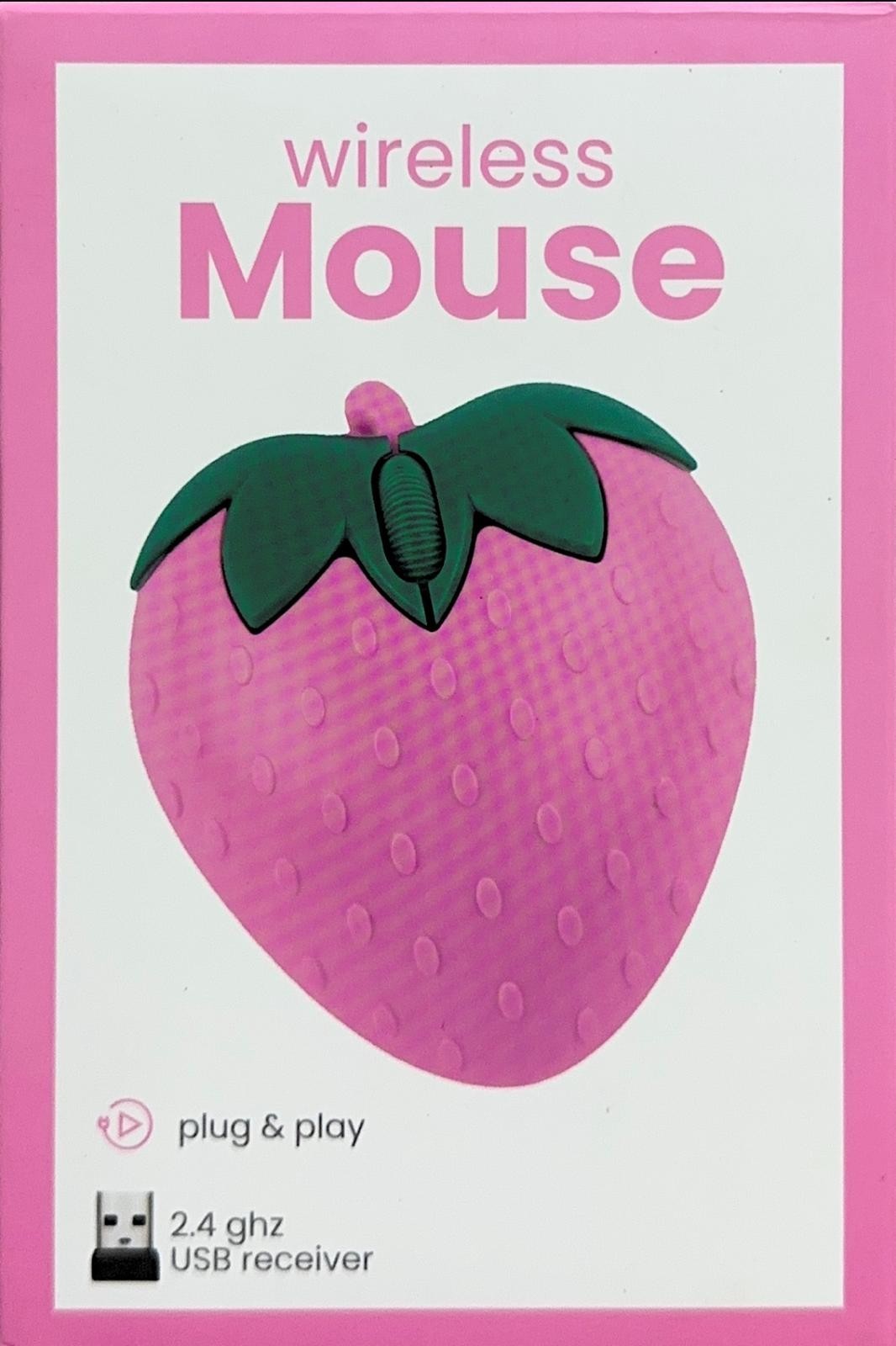 Vivitar 'Strawberry' Novelty Computer Mouse - Berry Pink