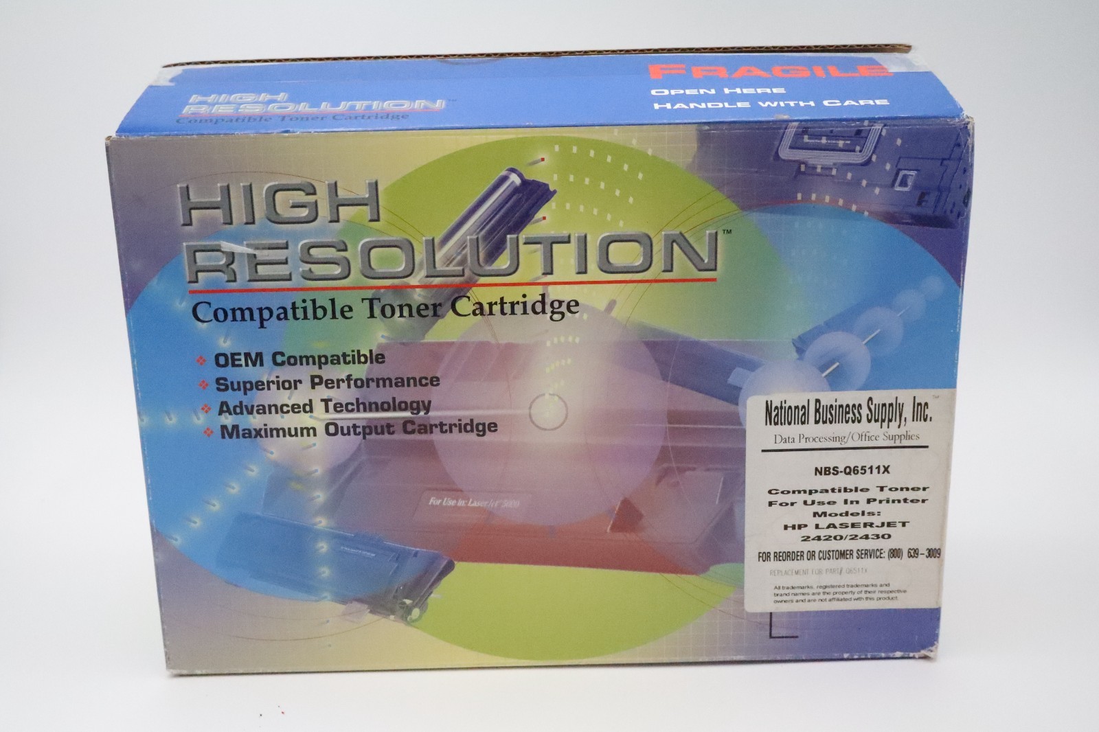 High Resolution NBS-Q6511X Toner Cartridge for HP LaserJet 2420 2430 New Sealed