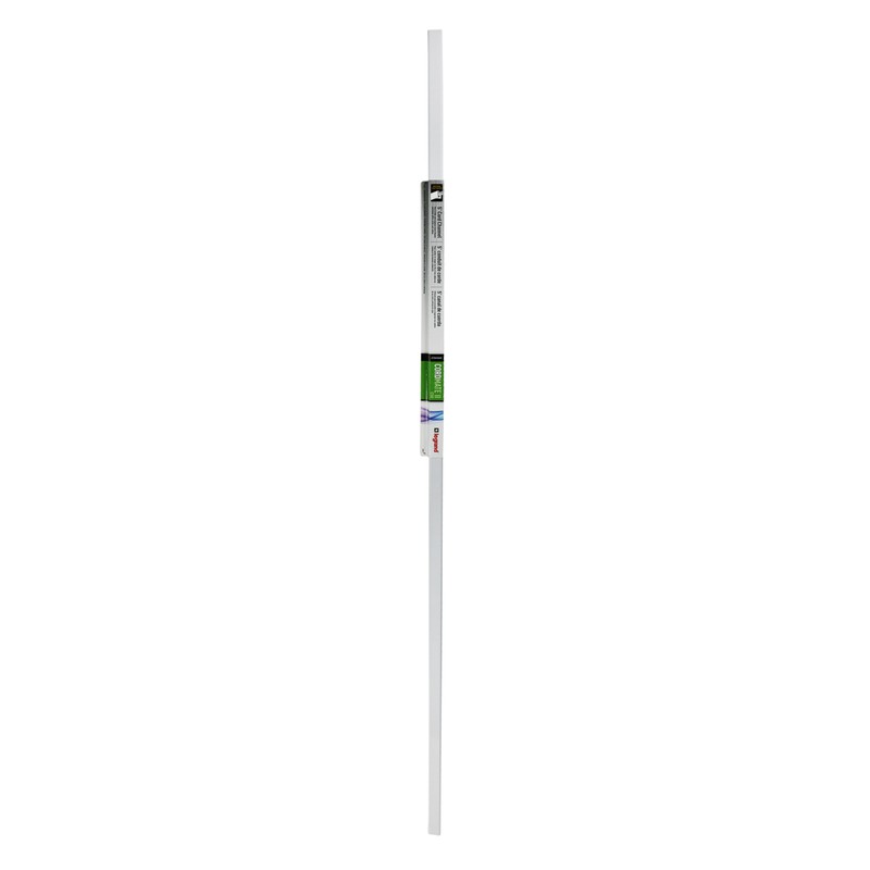 Wiremold C50 CordMate White Plastic Cord Cover 5 ft. L x 1 in. H x 1/2 in. W