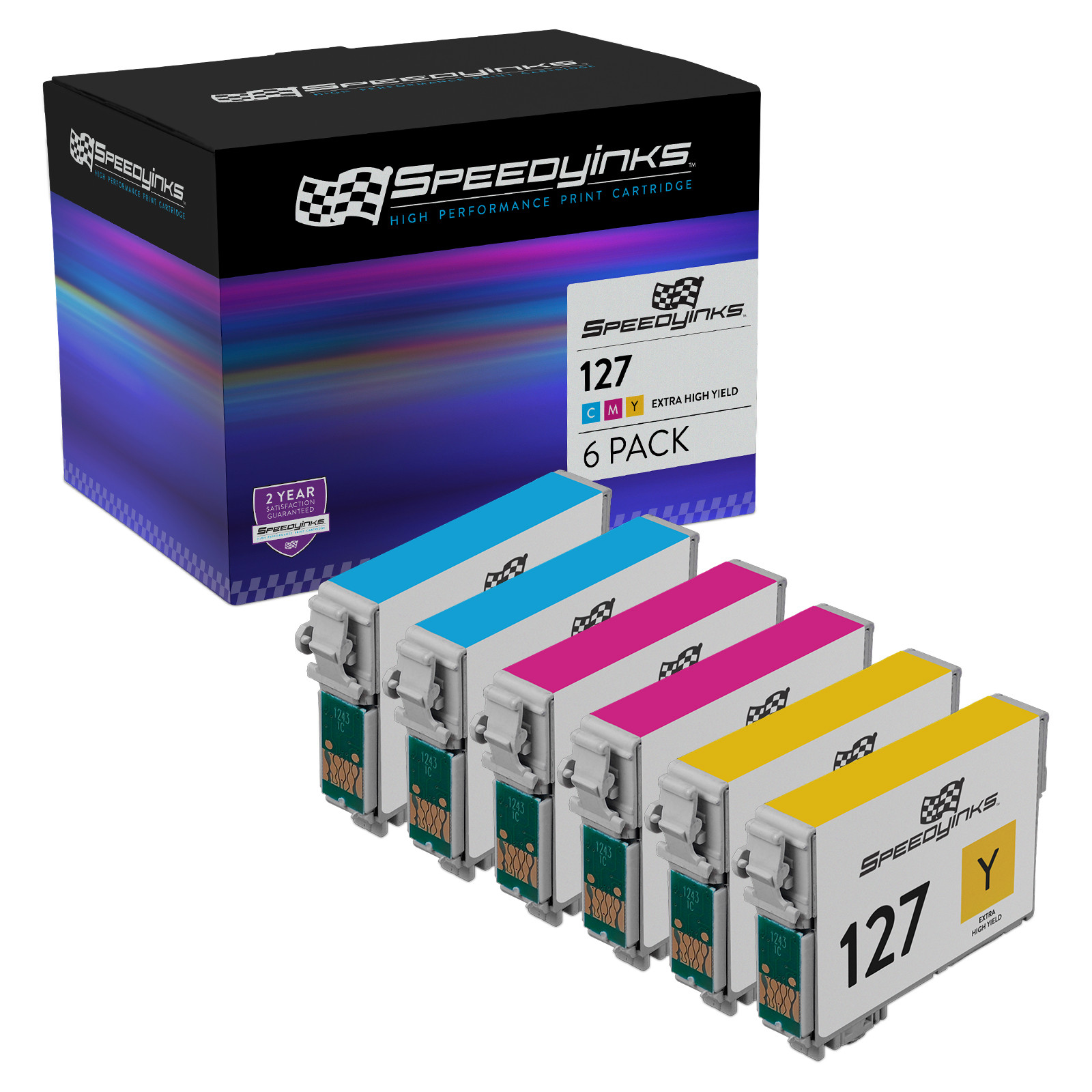 Speedy Reman Epson 127 Extra High Yield Ink 2 Cyan, 2 Magenta, 2 Yellow