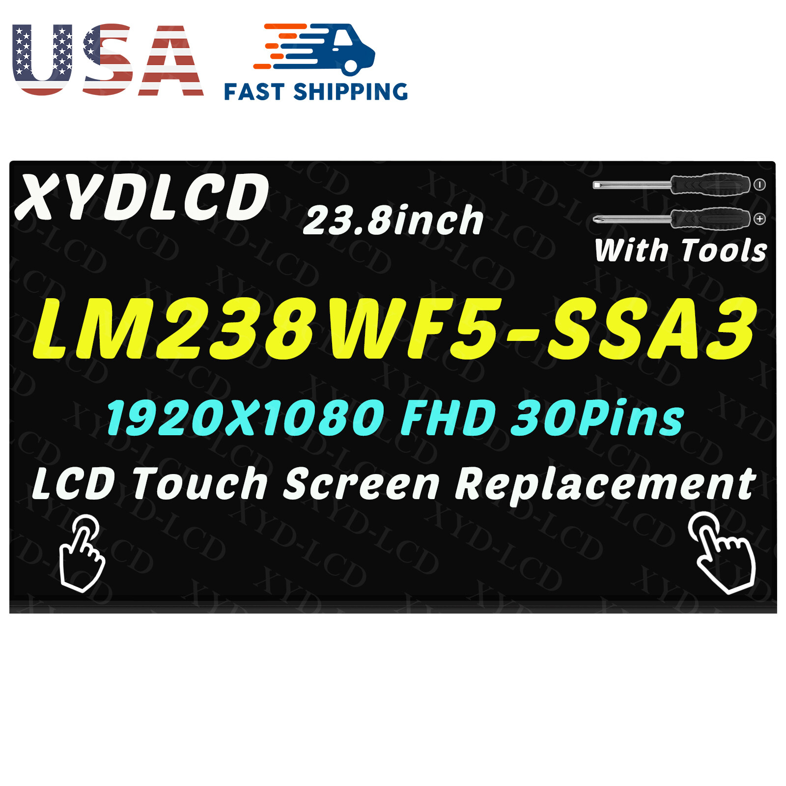 New LM238WF5-SSA3 LM238WF5 (SS)(A3) 23.8in for LG FHD 1920x1080 LCD Screen Panel