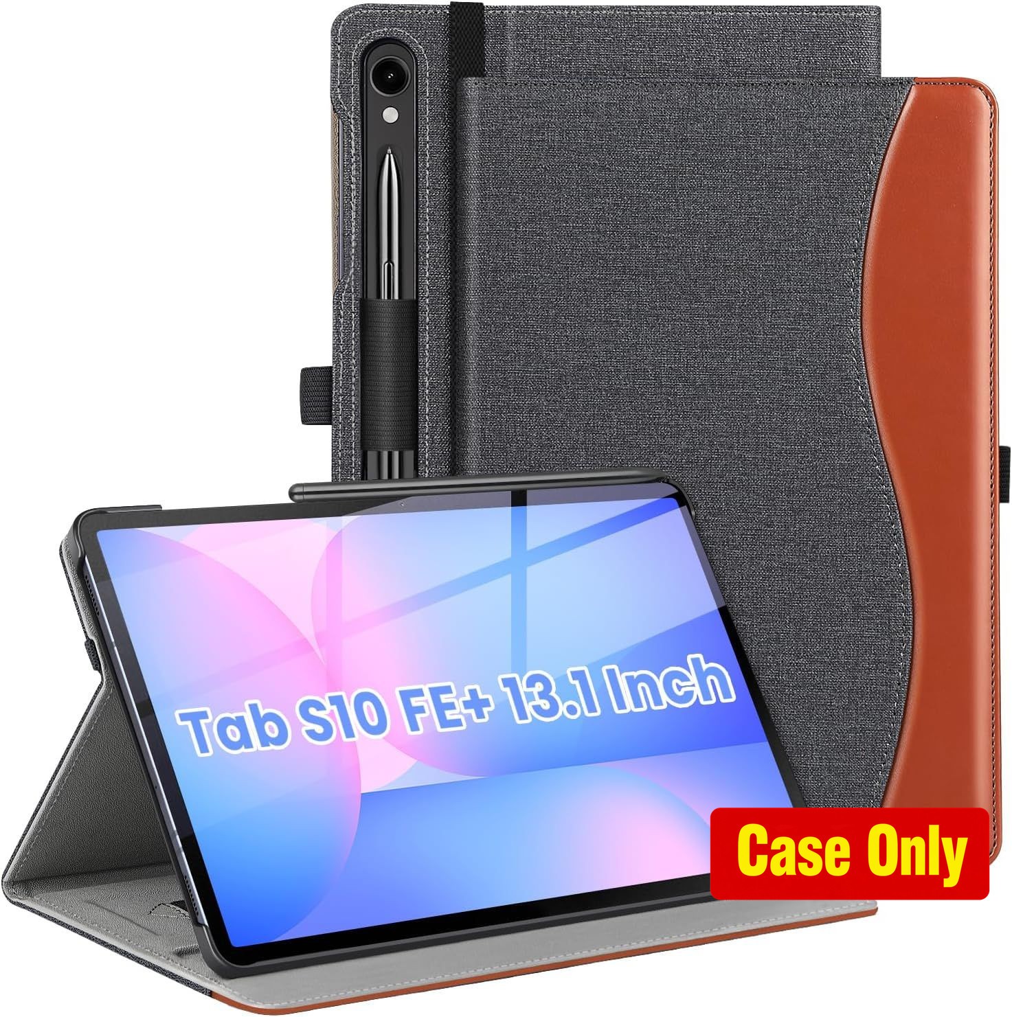 Multi-Angle Viewing Case for Samsung Galaxy Tab S10 FE Plus 13.1 Inch, Black