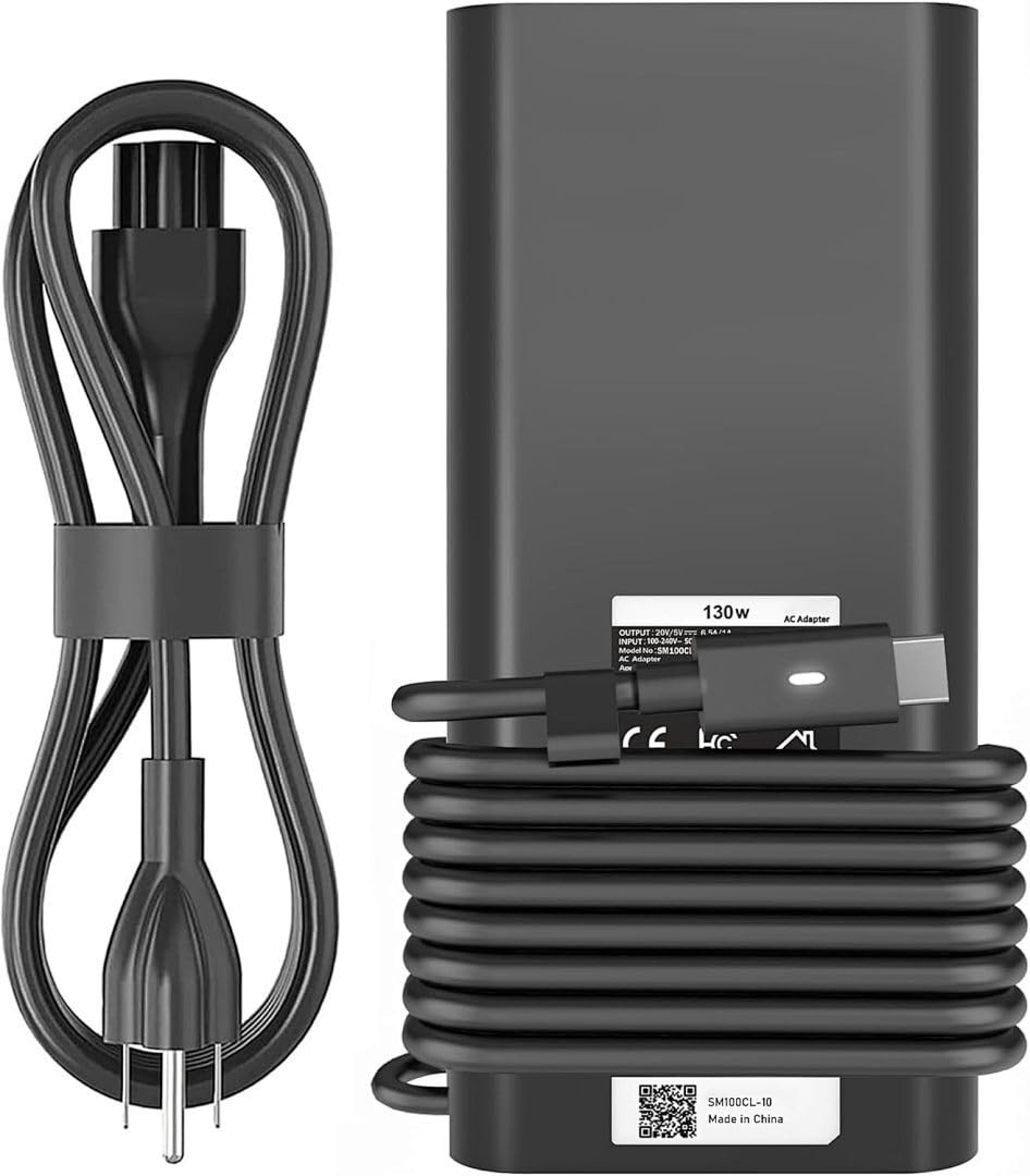 130w Usb C Laptop Charger Compatible With Dell Precision 5570 5560 5550 5530 576