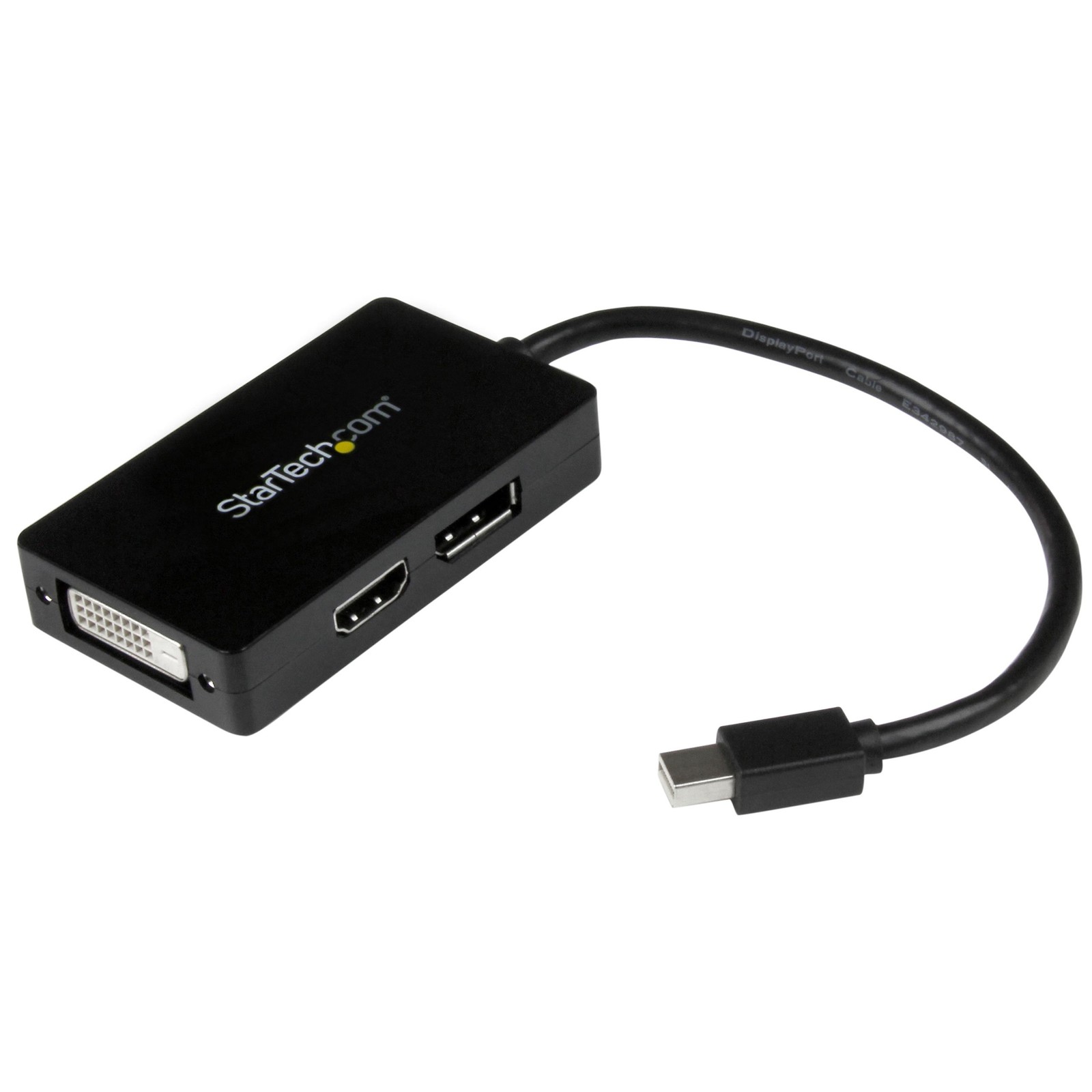 StarTech.com Travel A/V adapter - 3-in-1 Mini DisplayPort to DisplayPort DVI or